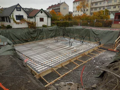Fredag 31/10. Klart til støp av bunnplate